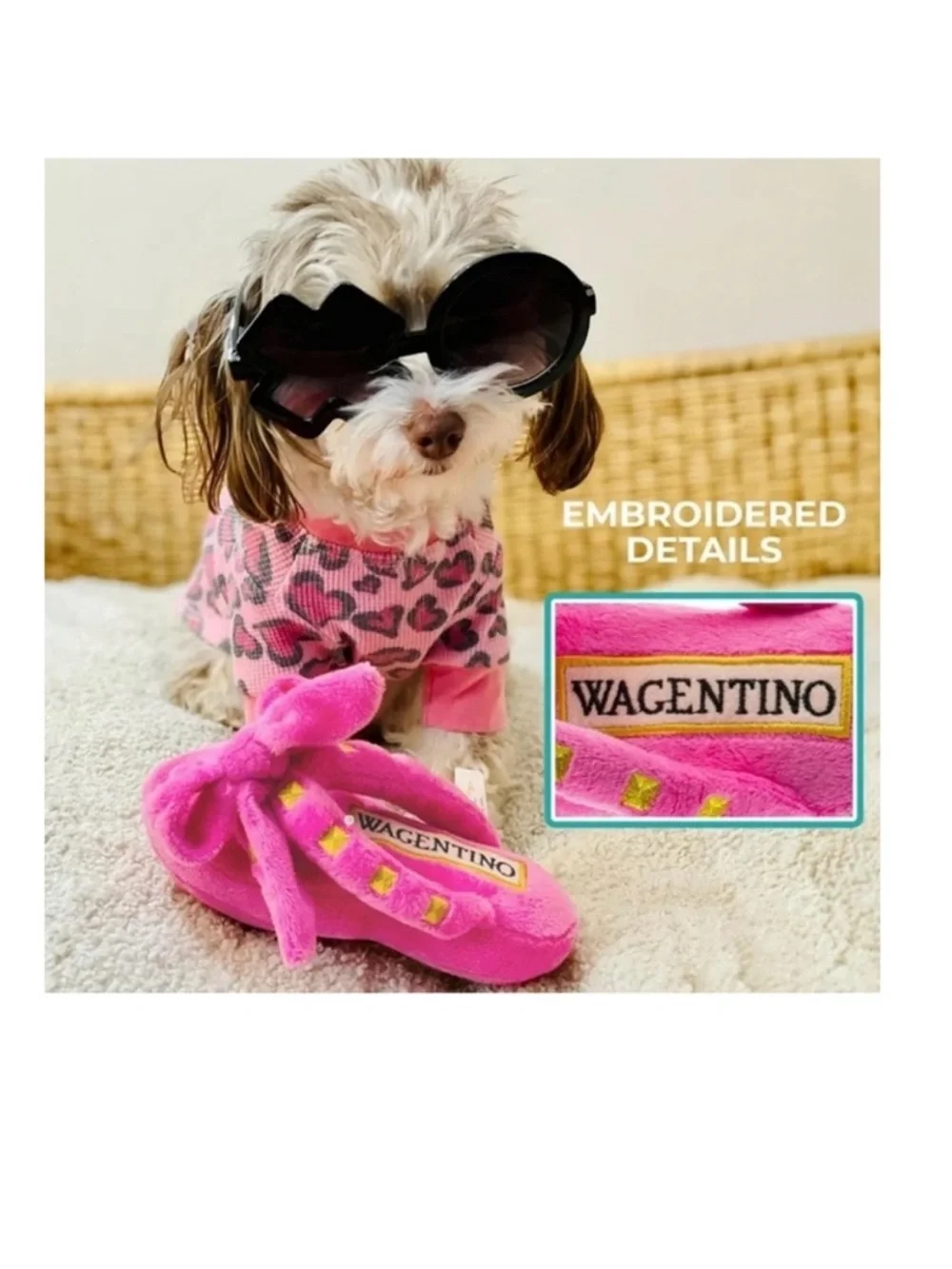 🆕- Haute Diggity Dog Wagentino Plush Designer Dog Toys With Interactive Squeaker